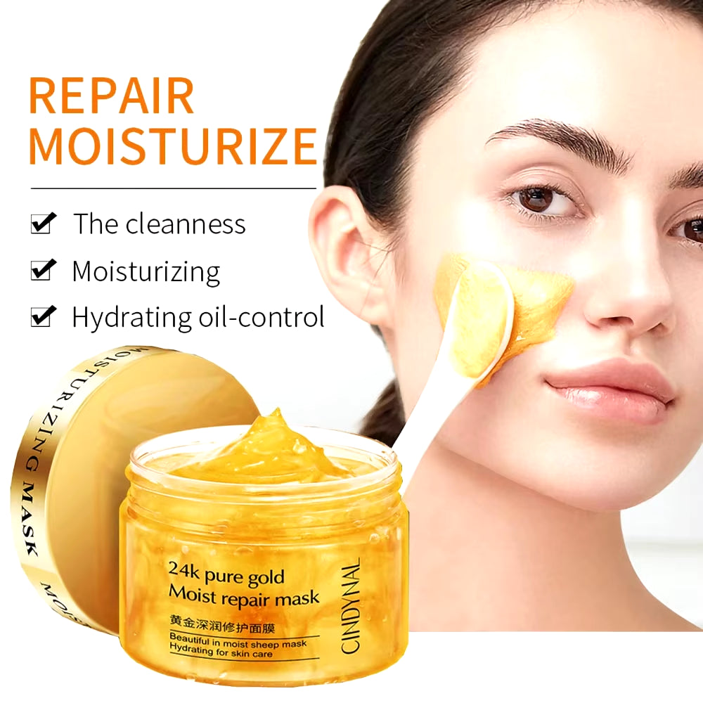 120G 24K Golden Face Cream Collagen Moisturizer Moisturizing Cream Sleeping Mask Firming Nourishing Hydrating Face Skin Care